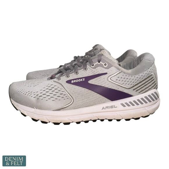Brooks Ariel ’20 Oyster Alloy Grape Running Walking Shoes Women’s 8.5 Wide - Picture 7 of 14